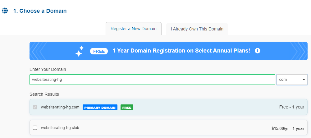 hostgator-choose-domain-name