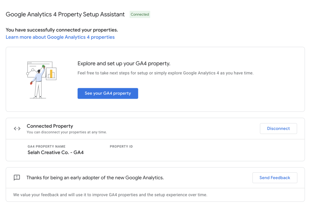 successful-connection-google-analytics-4-property